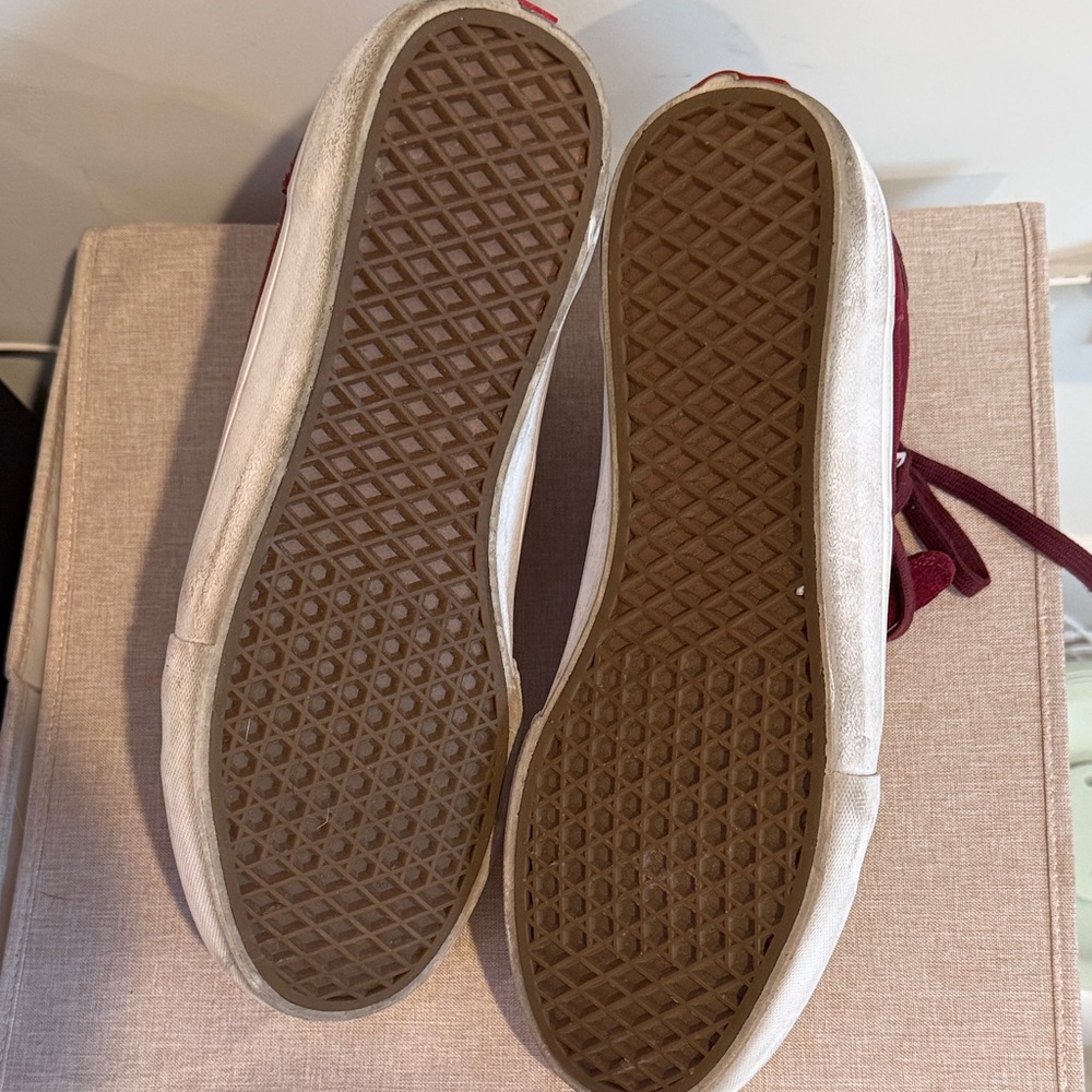 Vans Style 112 Mid Pro in Burgundy/White Shoes in Original Box - Picture 8 of 13